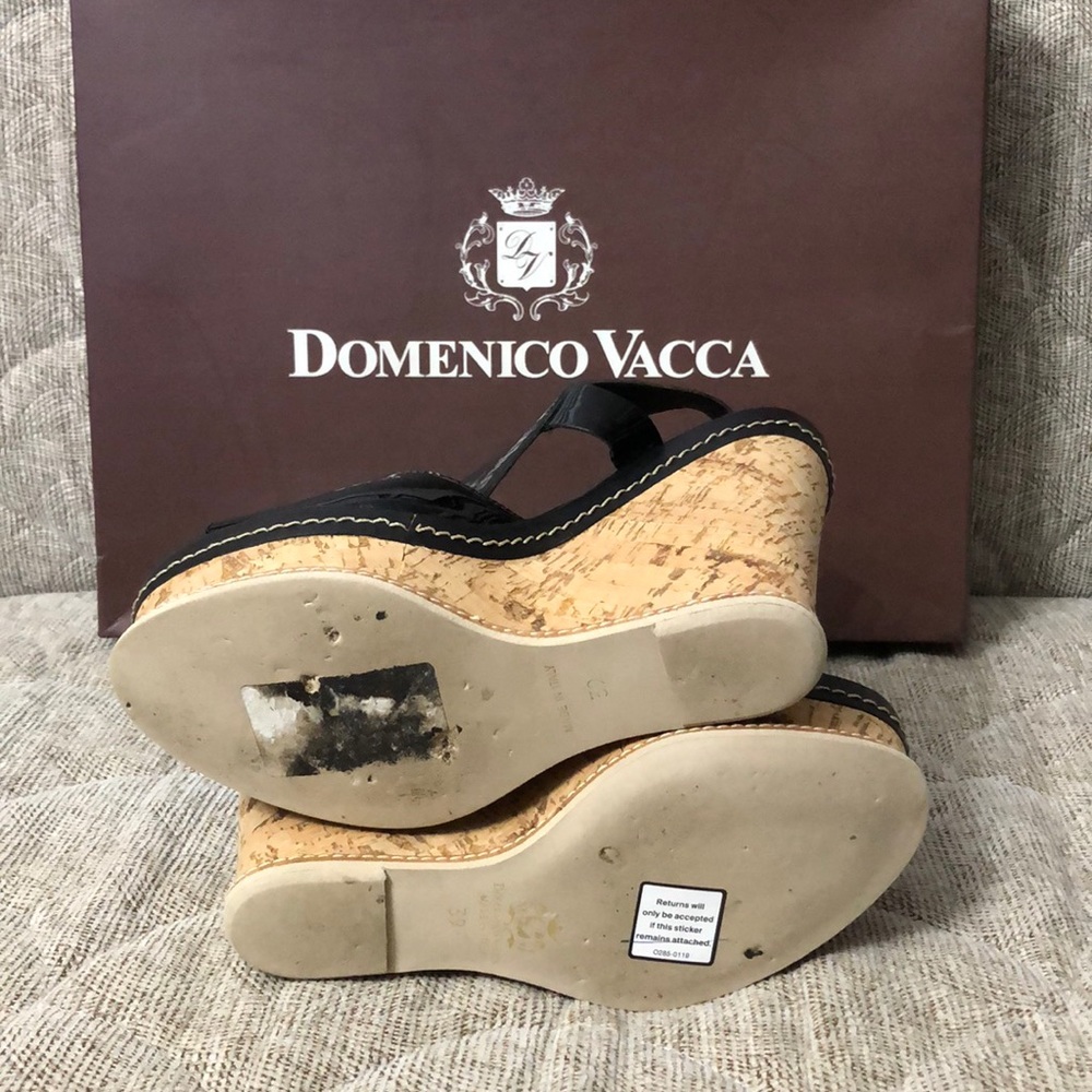 DOMENICO VACCA PLATFORM SANDALS SIZE 39 - Picture 6 of 8